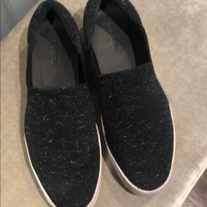 Vince Sneakers.  Flexible stretch-knit slip on